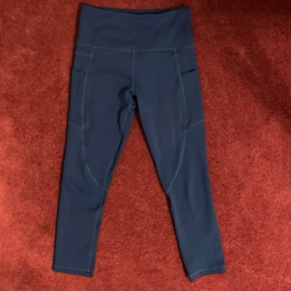 ZYIA Pants & Jumpsuits Zyia Active Navy Blue Pocket Light N Tight